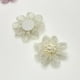 thumbnail image 5 of Xiao Hua 10 flores de cinta de organza con apliques de cuentas (verde), 5 of 5