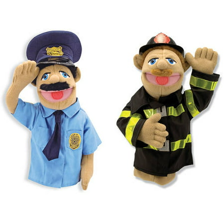 Melissa & Doug Puppet Bundle, Police Officer and Firefighter