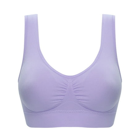 Aayomet Sports Bra Bra Plus Bra Ultra Thin Size Full Cup Tops Large Color Sports Women Bra Women s Blouse Purple 3X-Large