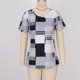 thumbnail image 5 of Fiudx Liquidación de Ofertas Flash Blusa de Manga Corta a La Moda para Mujer, Camiseta Estampada, Top Informal, 5 of 6
