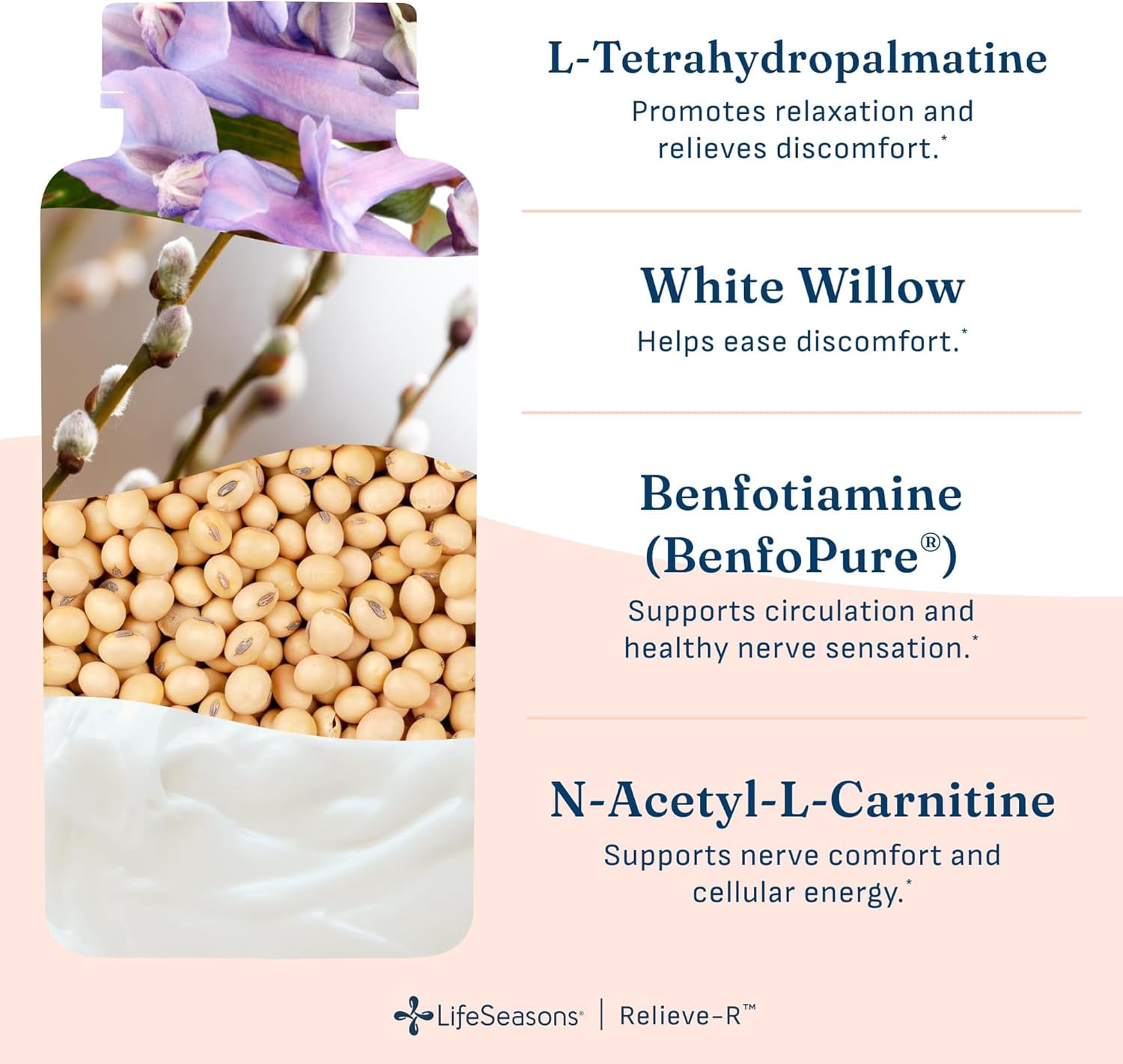 LifeSeasons Relieve-R - Eases Daytime Aches & Discomfort - Relaxes Muscles - Calms The Nervous System - Reduces Irritation - Non-Habit Forming - 46 Capsules