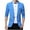 Sky Blue, variant on IROINNID Men's Long Sleeve Blazer Notch Lapel Short Jacket Solid Color Casual Turndown Slim Fit Single Button Coats