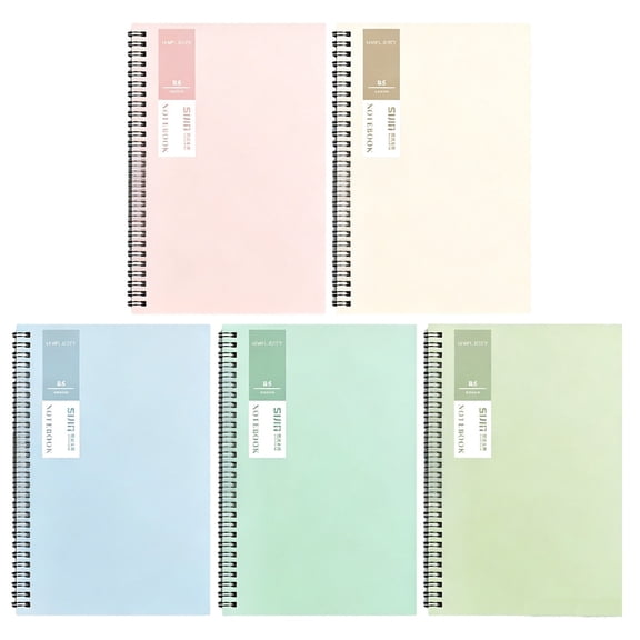 5Pcs Lined Spiral Notebook, College Ruled Notebooks for Note Taking, 5.8 x 8.3 Inches Notebooks for Work Study Journal with 80 Sheets/160 Thick Pages