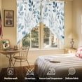 thumbnail image 5 of Country Style Swag Curtain Valance for Windows, Blue Leaves Watercolor Window Treatments Short Swag Topper for Kitchen Windows Bathroom Bedroom, 36"x45", 5 of 8