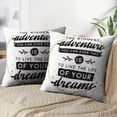 thumbnail image 4 of LALILO Throw Pillow Covers Inspirational Quote Motivation Shirt Cushion Cover 18" x 18", 2 Pack, 4 of 6