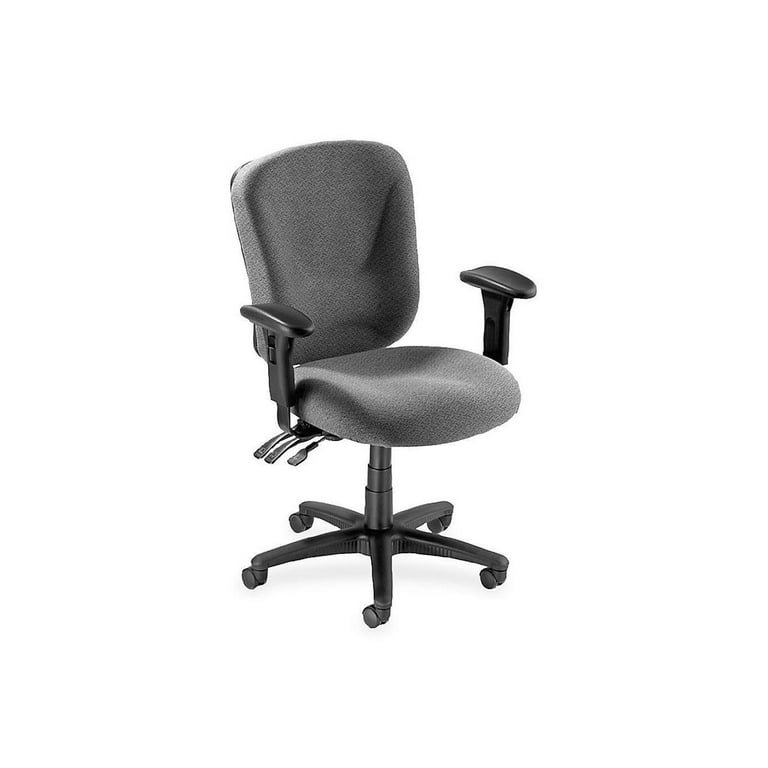 Lorell Accord Series Mid-Back Task Chair - Gray Polyester Seat - Black Frame - 1 Each Lorell Accord Series Mid-Back Task Chair - Gray Polyester Seat - Black Frame - 1 Each