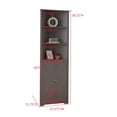 thumbnail image 4 of Kings Brand Furniture Cecilion Tall Corner Cabinet with 2 Doors and 4 Shelves for Small Space, Bathroom, Kitchen, Living Room (Grey), 4 of 4