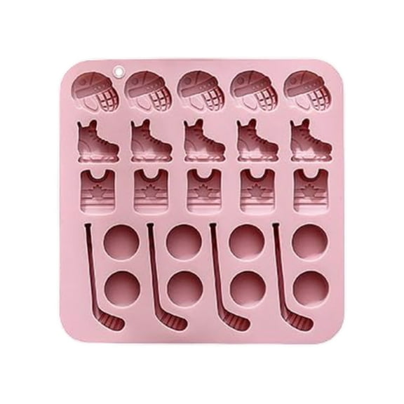 LLDYYDS Hockey Theme Silicone Fondant Molds Sports Ball Game Exercise Moulds for DIY Cake Chocolate Pudding Jelly Candy Resin Craft Candle