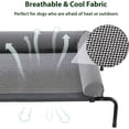 thumbnail image 3 of Cooling Elevated Dog Bed for Large Dogs – Waterproof Raised Dog Cot with Slope Headrest, Breathable Teslin Mesh, Durable & Portable Pet Bed for Indoor and Outdoor Use, Grey, 3 of 9
