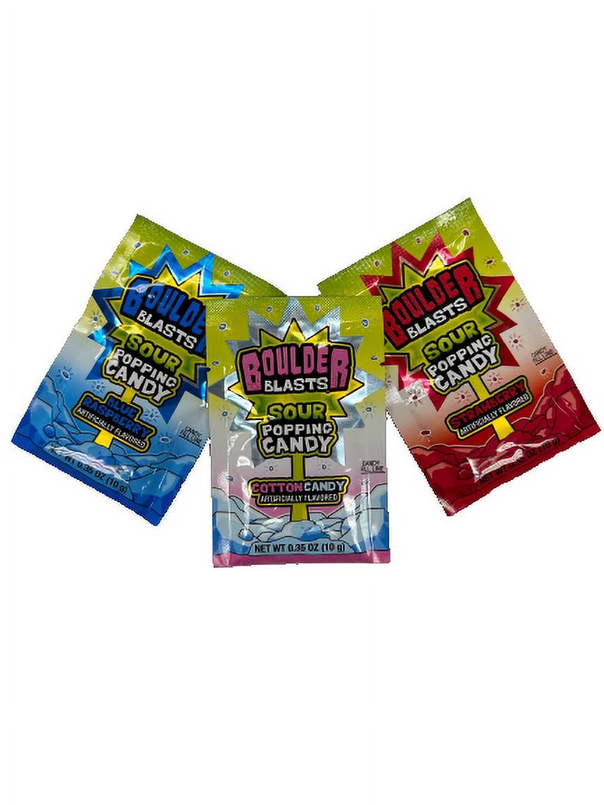 KoKo's Boulder Blasts Sour Popping Candy Blue Raspberry 0.35 oz.