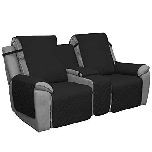 Easy Going Reversible Loveseat Cover with Console Anti Slip Quilted for Kids Pets 2 Seater Chocolate Beige Walmart