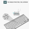 thumbnail image 4 of Juego combinado de mini teclado multimedia con teclado inalámbrico 2.4G para computadora portátil, computadora de escritorio, TV, suministros de oficina, plateado Inevent EL2198-02B, 4 of 7