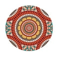 thumbnail image 2 of simhoa Round Polyester Dining Table Cloth DustProof Oil Dinner Party Decor 10.Bohemian red round, 2 of 7