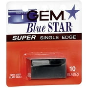 Gem Blue Star Super Single Edge Blades 10 ea