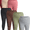 Stucco / Rose / Cabernet / Demitasse / Clover / Gray / Black, variant on Plus size Women’s Cozy Lightweight Fleece-Lined Stretch Multipack Leggings for Everyday Wear, 7 Pack, Sizes 1X-4X