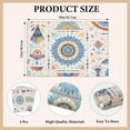 thumbnail image 2 of Cotton Linen Waterproof Placemats Set of 4, Bohemian Style Dining Mat Boho Table Mats Decor Fabric for Kitchen Dinner Coffee Shop Table, Indoor/Outdoor Washable Wipeable Placemat -N021, 2 of 5