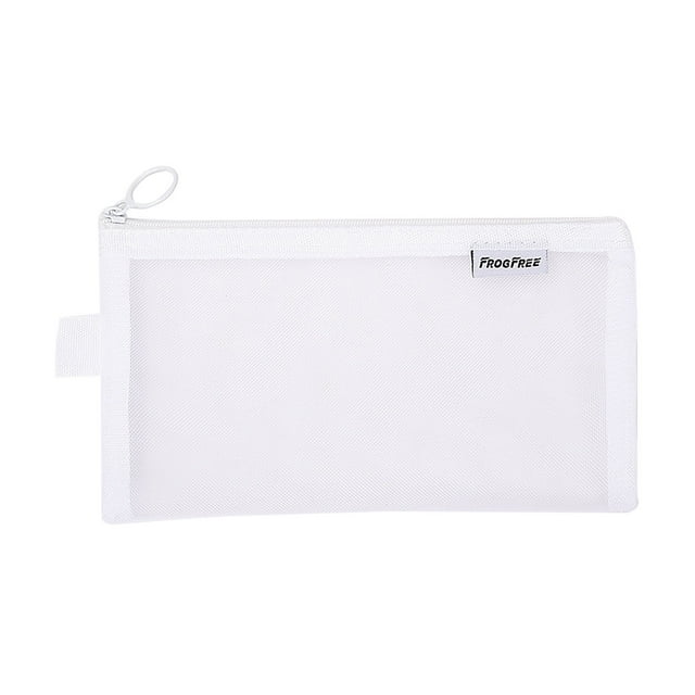 Estuche de malla transparente con cremallera - Bolsa de papelería de gran capacidad para estudiantes, exámenes y organización de viajes