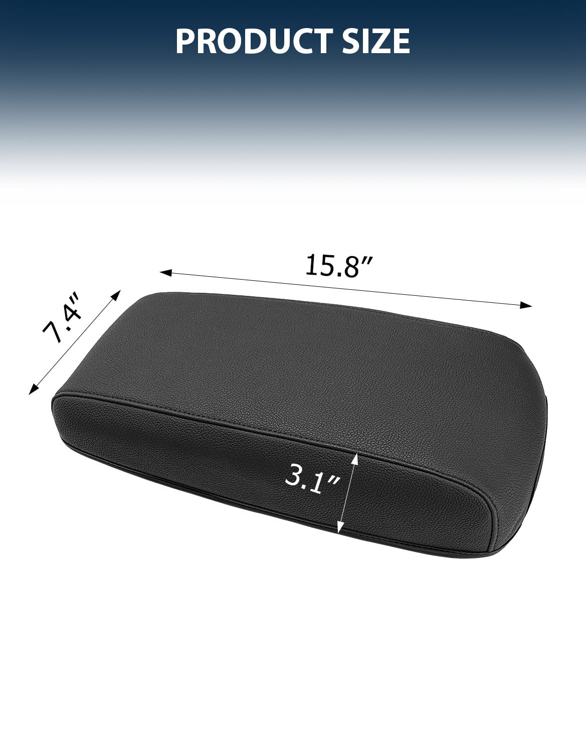 KBH Center Console Cover for 2013-2018 Nissan Altima Accessories Interior, Middle Console Lid Armrest Cover for Nissan Maxima 2009-2014, Black Leather Car Cushion Protector Pad