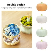 ziyahihome Plastic Fruit Tray Pumpkin Fruit Holder Double Layer Fruit Plate Pumpkin Candy Tray Pumpkin Fruit Plate - image 4 de 9