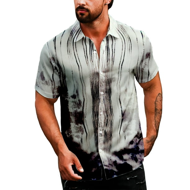 Camisa Casual Para Hombre Shendy Vendy Strech De Manga Corta