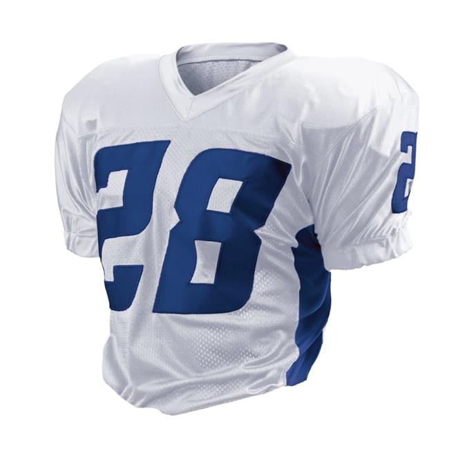 Intensity N3140112LRG Men Football Game Jersey, White & Royal Large