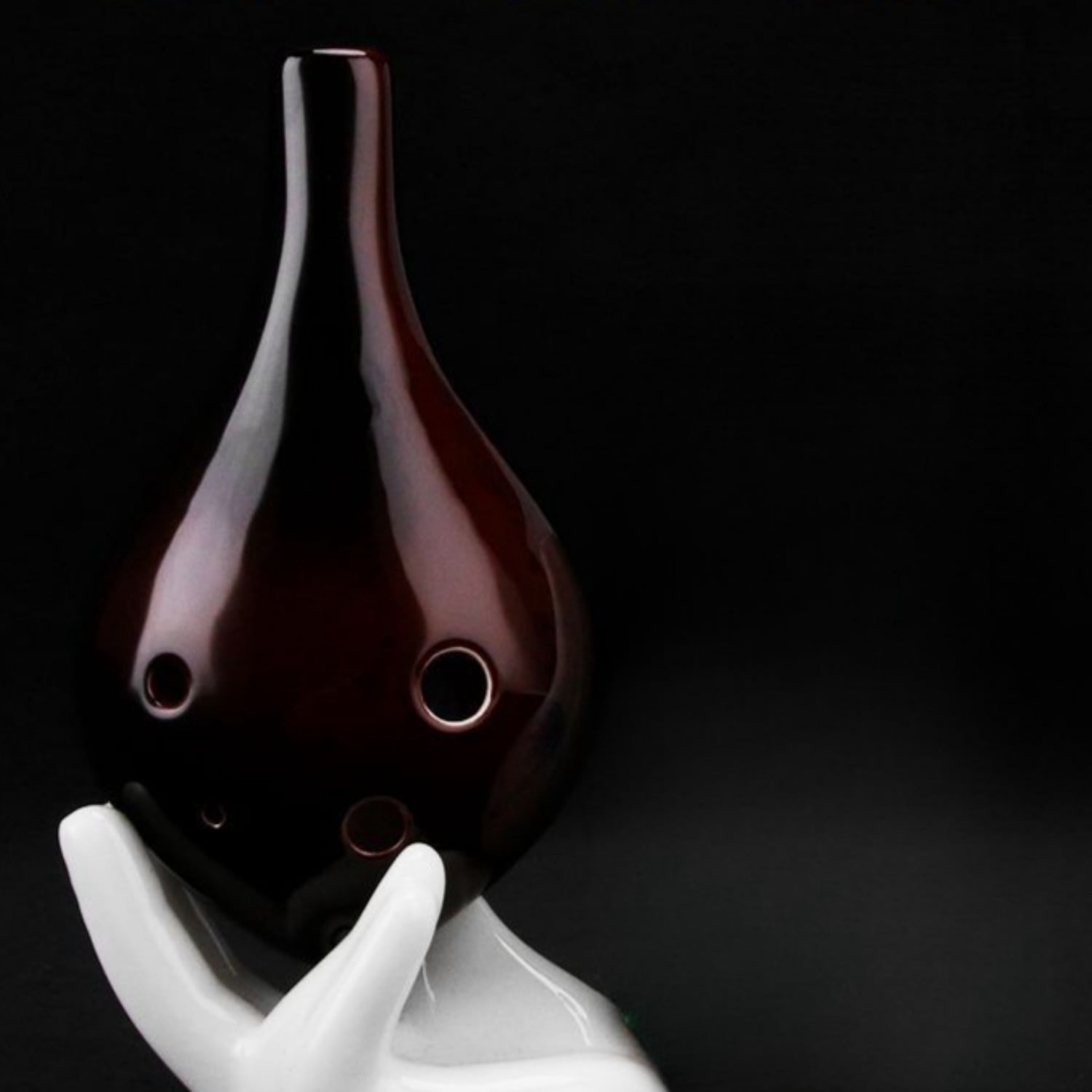 6 Hole Glazed Ocarina Ceramic Flute Alto C Key Beginner Musical Instrument Handmade Wind Instrument for Students Practice