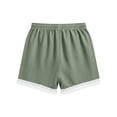 thumbnail image 5 of Women's Linen-Blend Casual Shorts with Elastic Waist and Side Pockets for Comfortable Summer Wear, 5 of 8