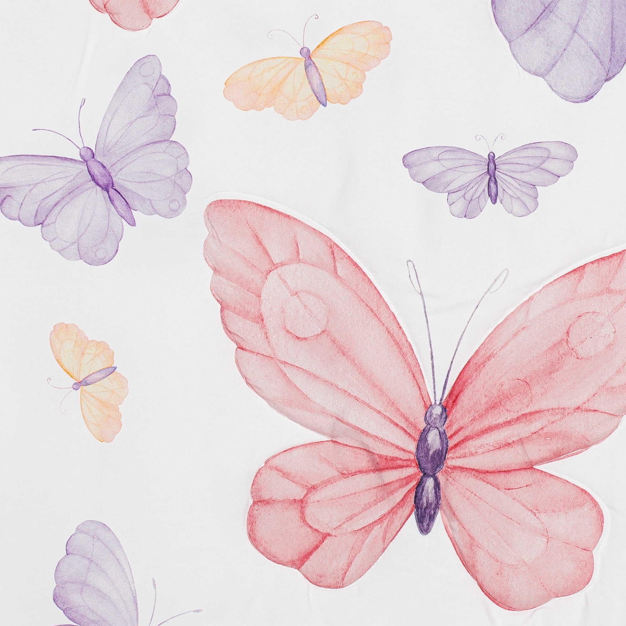 Sweet Jojo Designs Butterfly Pink and Purple Crib Bedding Set 3 Piece Set