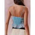 thumbnail image 5 of Argulvti Womens Sheer Mesh Cami Tops Polyester Lace Trim Adjustable Strap See Through V Neck Crop Tops for Summer, 5 of 6
