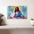 thumbnail image 2 of Elephant Stock Black Jesus I Wall Art - Horizontal Canvas Wall Art - Bedroom Wall Decor - Religion And Spirituality Canvas - Blue And Pink Decor - 12" x 8", 2 of 8