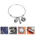 thumbnail image 3 of 1Pc Exquisite Jewelry Bracelet Wrist Chain Metal Hand Decor Simple Bracelet Gift, 3 of 7