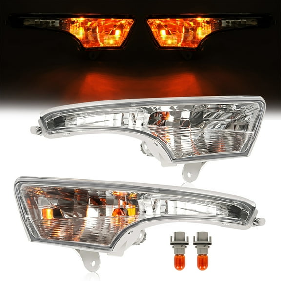 Kojem Pair Turn Signal Light for 2013-2018 Nissan Altima Front Bumper Corner Light Assembly Replacement for 261303TA0A 261353TA0A (Driver Passenger Side)