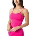 thumbnail image 3 of Boca Rosa Basic Seamless Camisole - Women's Stretchy Nylon Span Tanks (US, Alpha, One Size, Regular, Regular, 1, Fuchsia), 3 of 4