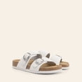 thumbnail image 6 of DREAM PAIRS Women’s Slide Sandals with Genuine Leather Footbed Adjustable Double Buckle Slip-On Flat Sandals with Arch Support, 6 of 7