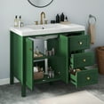 thumbnail image 2 of Dextrus 36'' Modern Bathroom Vanity with Resin Basin, Freestanding Bathroom Storage Cabinet with Drawers & Doors, Green, 2 of 10