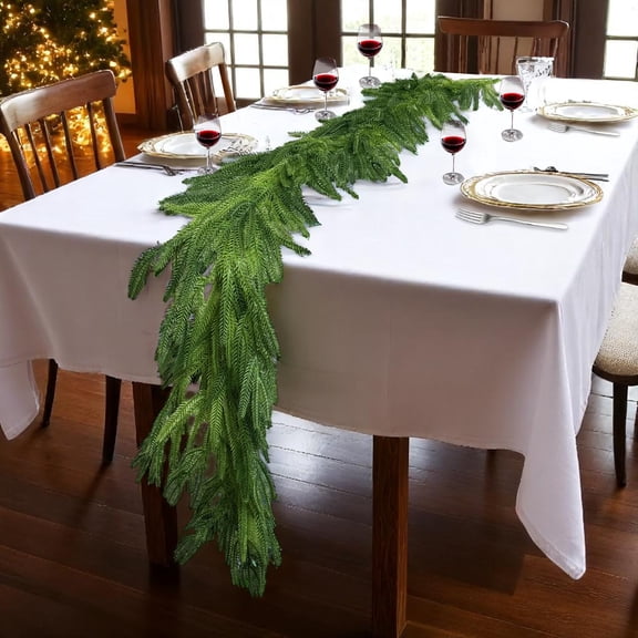 TETOU Christmas Garland Artificial Pine Garland 6FT Greenery for Holiday Mantle Stairway Fireplace Decor