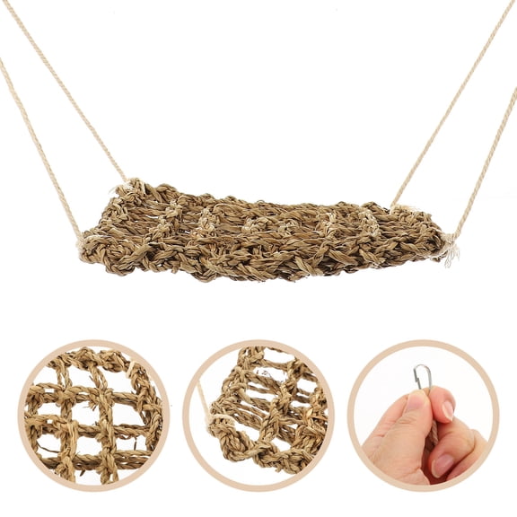 BESTOYARD Reptile Accessories Hammock Light Brown Climbing Hermit Crab 1Pack