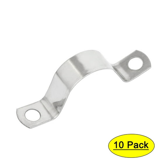 20mm Stainless Steel U Shape Pipe Strap Cable Clips Clamps Fasteners 10Pcs