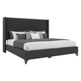 thumbnail image 3 of Bowery Hill Modern Upholstered Queen Bed in Charcoal Performance Fabric, 3 of 7