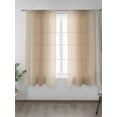 thumbnail image 2 of Brown Gradient Sheer Curtains 63 Inch Long 2 Panels, Abstract Modern Ombre Color Light Filtering Rod Pocket Semi Sheer Curtains, Sheer Voile Drapes for Living Room Bedroom, 52"x63", 2 of 5