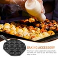 thumbnail image 2 of NISHUNA 1pc Takoyaki Baking Pan Durable Takoyaki Mold Quail Egg Baking Tray (Black), 2 of 6