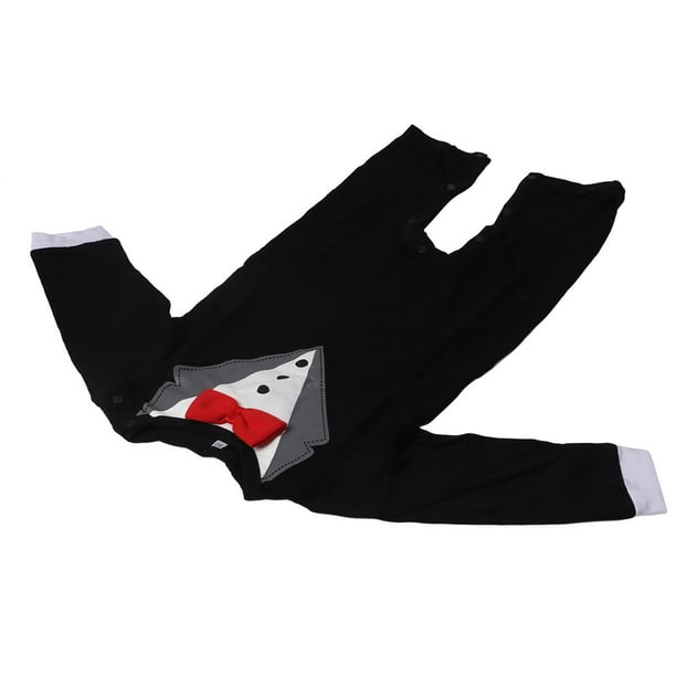 Mono Mameluco Para Bebé, Fácil De Quitar, Mono De Esmoquin Para Bebé De Manga Larga Suave Y Lindo Para Ocupados Para Bautizos