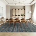 thumbnail image 2 of FairOnly Blue 8'x10'Modern Striped Machine Washable Non Slip Area Rug for Bedroom Ultra Thin&Soft Low Pile Indoor Rug for Living Room Kitchen Dinning Room, 2 of 7
