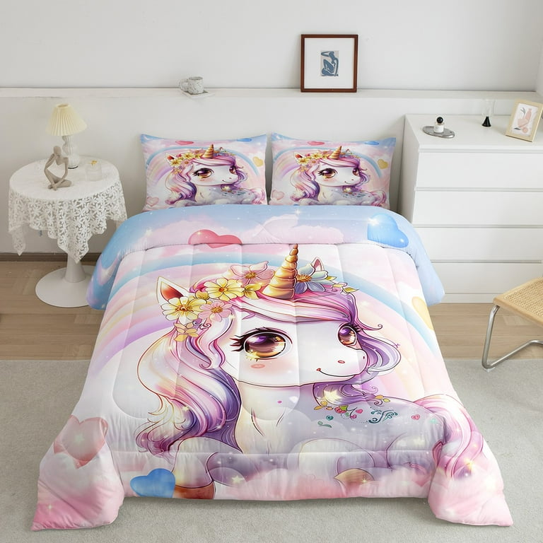 Unicorn queen bedding discount