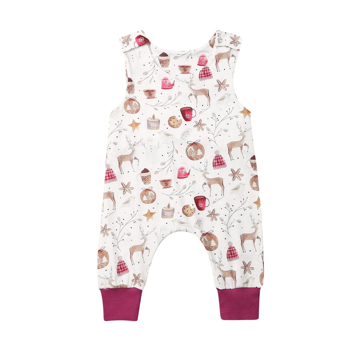 Newborn Infant Baby Girl Boy Sleeveless Gallus Solid Linen Romper Jumpsuit Set