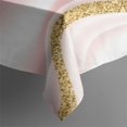 thumbnail image 4 of Pink Marble Gold Wave Pattern Rectangle Tablecloth 60"x102",Waterproof Polyester Rectangle Table Cloth, Wipeable Spillproof Polyester Tablecloth for Dining, Camping, Indoor and Outdoor, 4 of 6