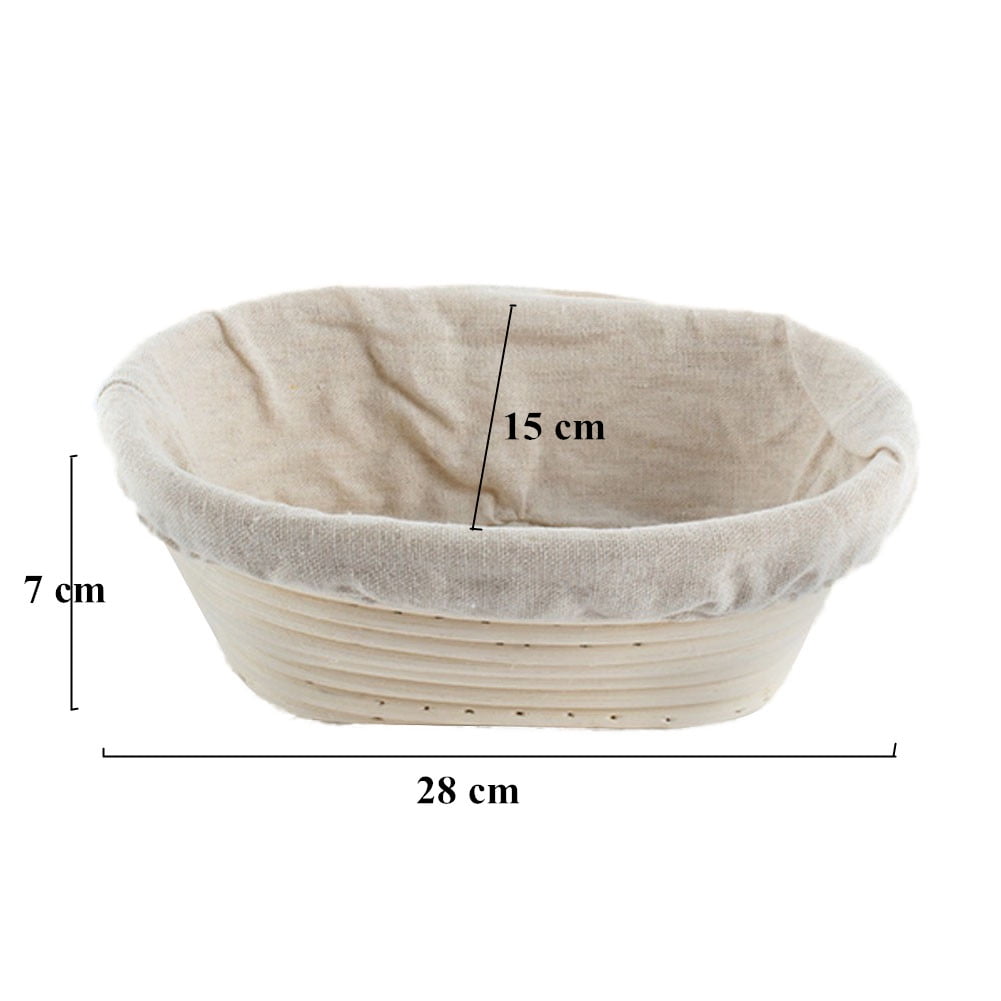 Natural Handmade Oval Round Bread Proofing Proving Basket Rattan Banneton-Dough 