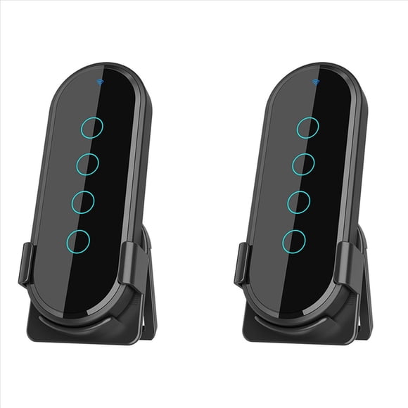2X Smart Home 433mhz 4 Teclas Ev1527 Tecla de Codificación Interruptor de Control Remoto Transmisor Control Remoto Inalámbrico Negro
