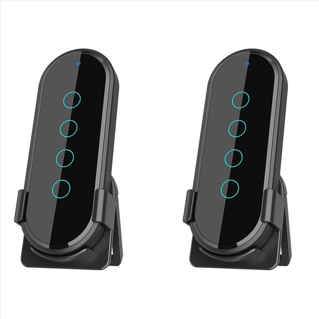 2X Smart Home 433mhz 4 Teclas Ev1527 Tecla de Codificación Interruptor de Control Remoto Transmisor Control Remoto Inalámbrico Negro
