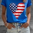 thumbnail image 5 of Levmjia Womens Top Printed Patriotic T Shirt 250th Anniversary Graphic Short Sleeve V Neck Casual Soft Breathable Polyester Blouse For Summer, 5 of 5